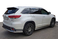 Задній захист AK005-2 2 шт.  нерж для Toyota Highlander 2014-2019 рр