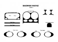 Накладки на панель 1998-2005 Дерево для Daewoo Matiz рр