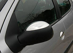 Накладки на дзеркала 2 шт  нерж Carmos - Турецька сталь для Peugeot 1007
