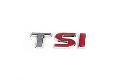 Напис TSI під оригінал T-хром  SI-червоні для Volkswagen Scirocco