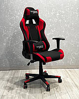 Комп'ютерне крісло із тканини PlayMaker Supreme Gaming BOOST 94557 чорно-червоне