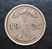 Германия 2 пфенинга 1924 год A (АП)