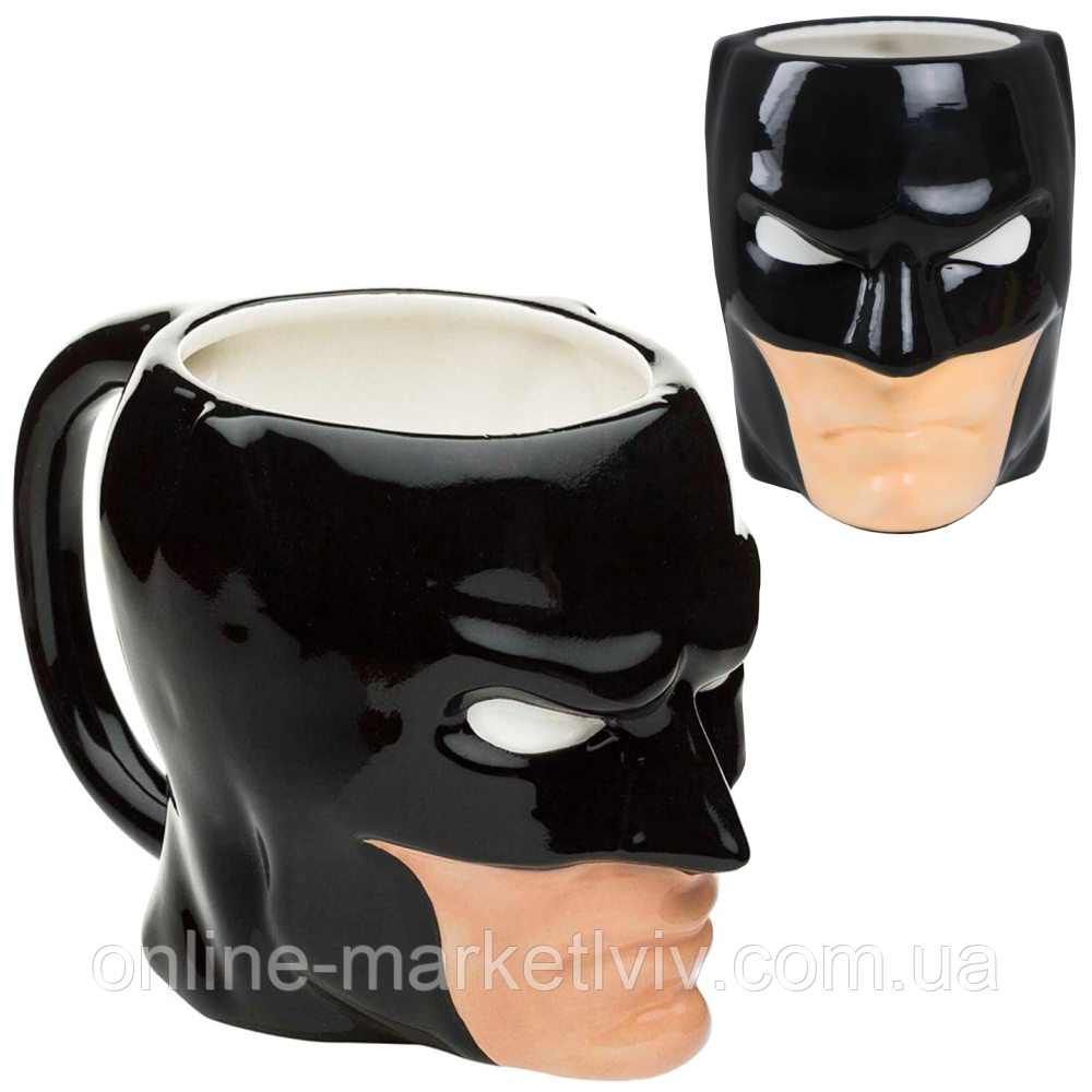 Керамічна чашка Бетмен на 400 мл EL-KH021-1 / Кухоль у стилі супергероя / Велика дитяча чашка, фото 1