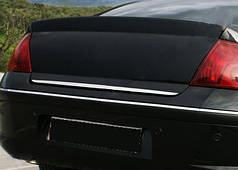 Кромка багажника нерж Carmos - Турецька сталь для Peugeot 407
