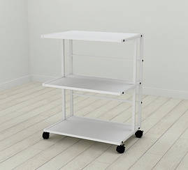 Візок косметологічний чорний. Тумба косметологічна. Стіл - візок пересувний для салону краси