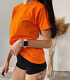 Помаранчева🧡 оверсайз футболка Fruit of the loom VALUEWEIGHT 100% бавовна унісекс oversize оранжева, фото 6