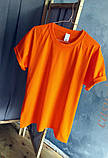 Помаранчева🧡 оверсайз футболка Fruit of the loom VALUEWEIGHT 100% бавовна унісекс oversize оранжева S, фото 7