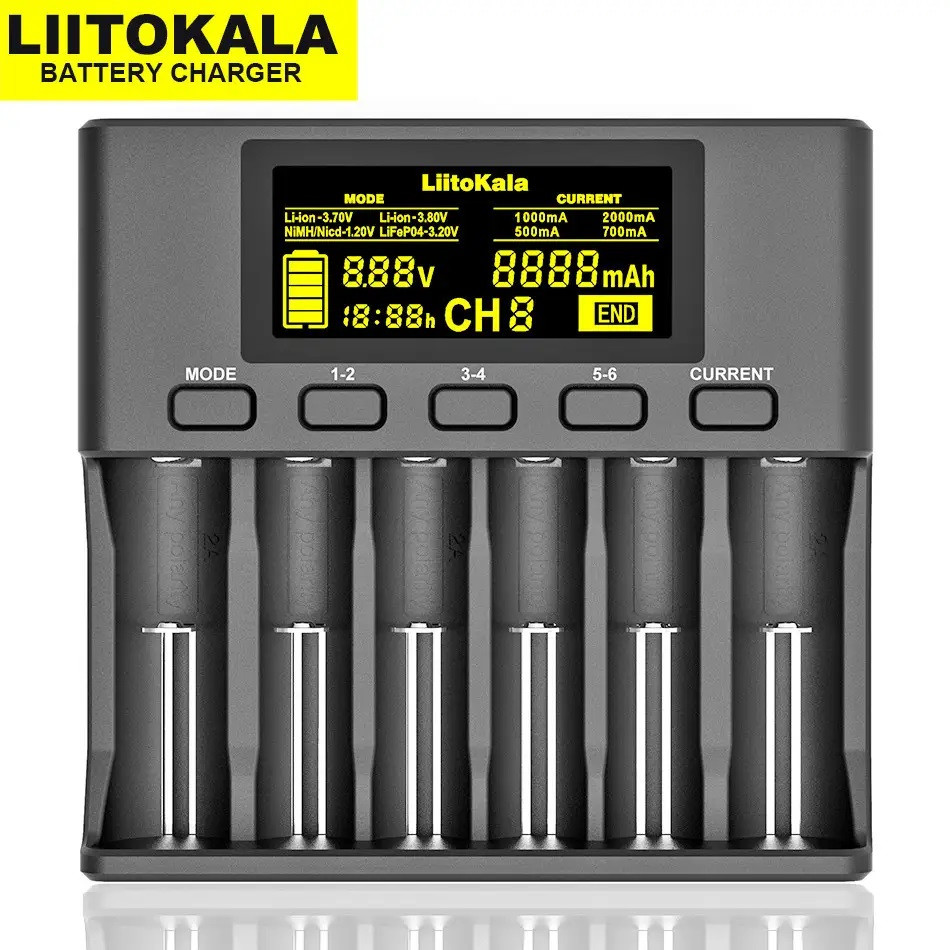 Зарядное устройство LiitoKala Lii-S6 Li-Ion/LiFePO4/NiMH - фото 1 - id-p2065221338