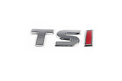 Напис TSI косою шрифт TS - хром  I - червона для Volkswagen Golf 7