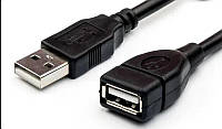 Кабель USB папа/мама (AM/AF) 1м удлинитель чёрный