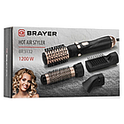 Багатофункціональний фен щітка 4в1 1200Вт з насадками, Rotating Hair Styler LAS-5203 / Фен-гребінець для волосся, фото 11