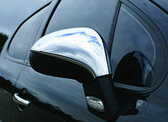 Накладки на дзеркала 2 шт Carmos - Турецька сталь для Peugeot 207