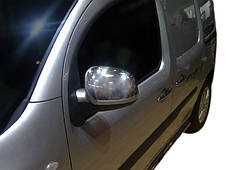 Накладки на дзеркала 2013-2019 2 шт  нерж OmsaLine - Італійська нержавіюча сталь для Renault Kangoo рр