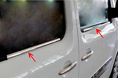 Зовнішня окантовка стекол 4 шт  нерж 2 шт  Carmos - Турецька сталь для Renault Kangoo 2008-2020 рр