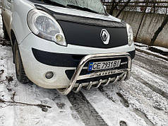 Кенгурятник WT003/004 нерж. без напису  60 мм для Renault Kangoo 2008-2020 рр