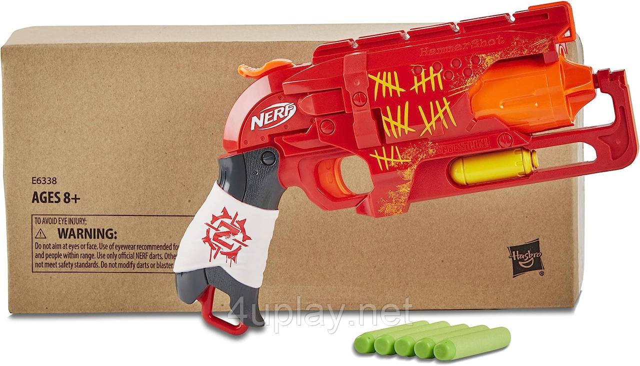 Бластер NERF Zombie Strike Hammershot. Нерф Зомбі Страйк Хаммершот. Пістолет револьвер