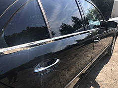 Зовнішня окантовка стекол нерж SD  Carmos - Турецька сталь 4 шт для Mercedes E-сlass W211 2002-2009 рр
