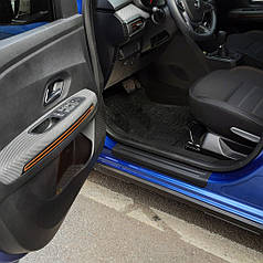 Накладки на дверні пороги EuroCap 4 шт  ABS для Dacia Sandero 2021-2024 рр