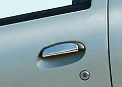 Накладки на ручки нерж. 2 шт  Carmos - Турецька сталь для Renault Clio II 1998-2005 рр