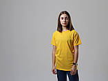 Сонячно жовта 💛Базова яскрава oversize однотонна бавовняна футболка — Fruit of the loom Valueweight, фото 3