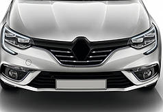 Накладки на решітку радіатора 2016-2021 5 шт  нерж Carmos - Турецька сталь для Renault Megane IV рр