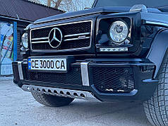 Передній бампер AMG в зборі G63 хромована сітка для Mercedes G сlass W463 1990-2018рр