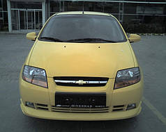Накладка на передній бампер під фарбування для Chevrolet Aveo T200 2002-2008 рр