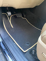 Поліуретанові килимки 3 ряди EVA  чорні Середній ряд - підлокітник для Toyota Sequoia