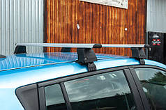 Автобагажник для гладкого даху хром  пара для Nissan Leaf 2010-2017 рр