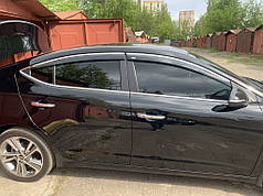 Вітровики з хромом 4 шт  Niken для Hyundai Elantra 2015-2020 рр