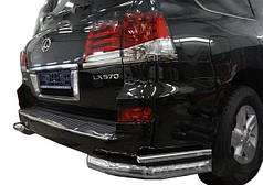 Задні подвійні куточки нерж для Lexus LX570/450d