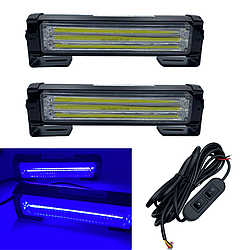 Автомобільний Led ДХО стробоскоп синього кольору 12-24 вольт 20 ват 16,5 см