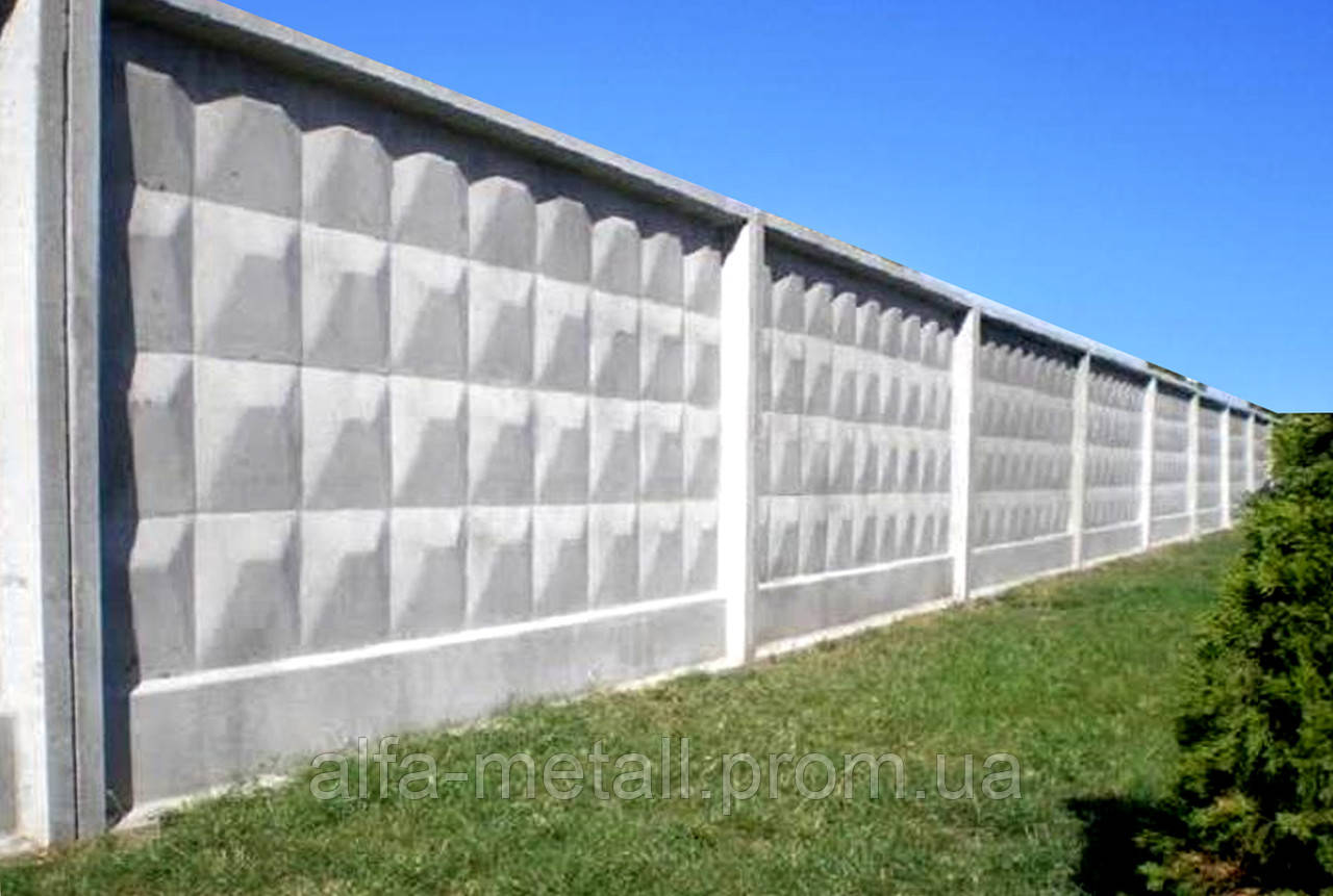 Панель заборная П6В Промышленные бетонные заборы - фото 5 - id-p2065644489