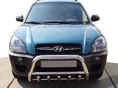 Кенгурятник WT003 нерж. 51 мм для Hyundai Tucson JM 2004-2024 рр