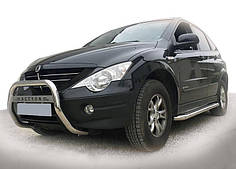 Кенгурятник WT005 нерж для SsangYong Action 2006-2024 рр