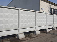 Панель заборная П6В 4000х2500х160 мм, Промышленные бетонные заборы
