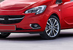 Накладки на противотуманки 2 шт  нерж Carmos - Турецька сталь для Opel Corsa E 2015-2024 рр
