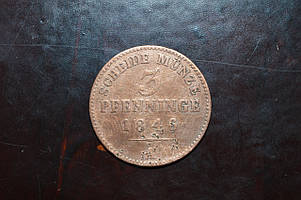 120 частина таллера/ 3 пфенинга 1846р Німеччина