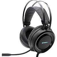 Накладные наушники Sandberg Dominator Headset Black игровые, RGB