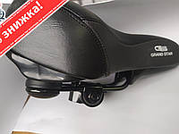 Седло велосипедное спортивное (черное с серой полосой) (mod TY-SD-7130) KL