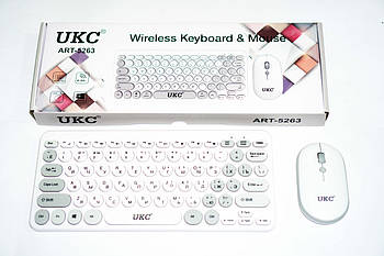 Бездротова клавіатура KeyBoard + Мишка Wireless ART 5263/902 Apple (30шт/яский)