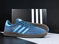 Мужские демисезонные стильные кеды Adidas Handball Spezial , синие качественные 41-46