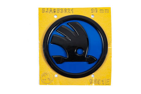 Емблема синя 5JA853621 89 мм для Тюнінг Skoda, фото 2