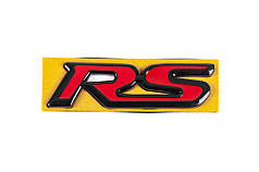 Напис RS  червоно-чорний 95мм на 25мм для Тюнінг Honda