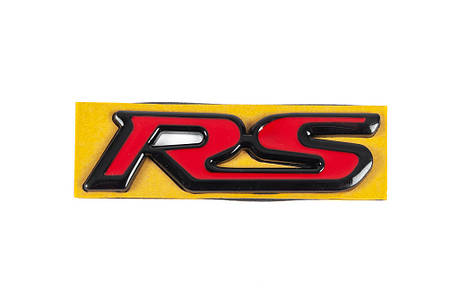 Напис RS  червоно-чорний 95мм на 25мм для Тюнінг Honda, фото 2