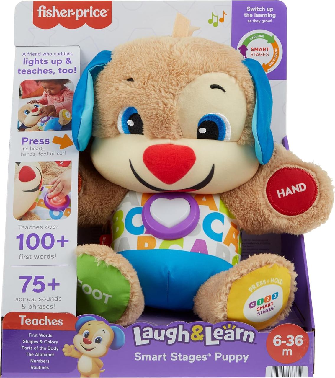 М'яка іграшка Fisher-Price Розумне Цуценя смійся та вчись Laugh & Learn Smart Stages Puppy
