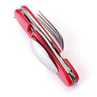 ТУРИСТИЧНИЙ НАБІР СКЛАДНИЙ (МУЛЬТИТУЛ) 6 В 1 (ЛОЖКА, ВИЛКА, НІЖ, ВІДКРИВАЛКА, ШТОПОР), фото 3