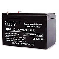 Акумулятор 12В 12Ач RAGGIE для безперебійного живлення
