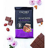 Шоколад молочний Cachet 32% какао з родзинками та мигдалем 300 г, фото 2