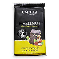 Шоколад молочний Cachet 54% какао з фундуком (лісовий горіх) 300 г